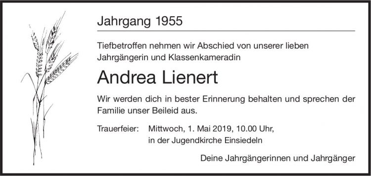 Lienert Andrea, April 2019 / TA