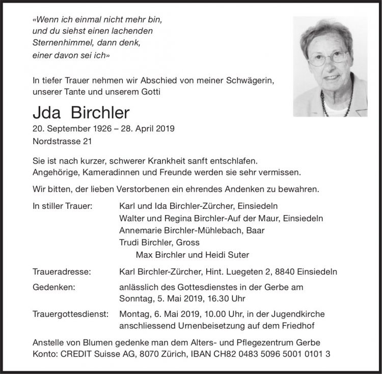 Birchler Jda, April 2019 / TA