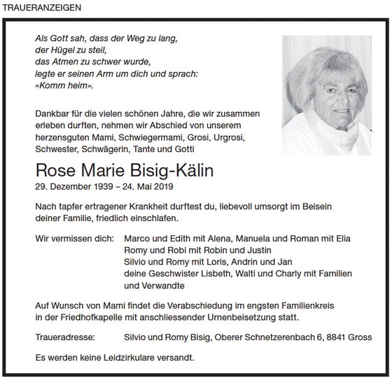 Rose Marie Bisig-Kälin