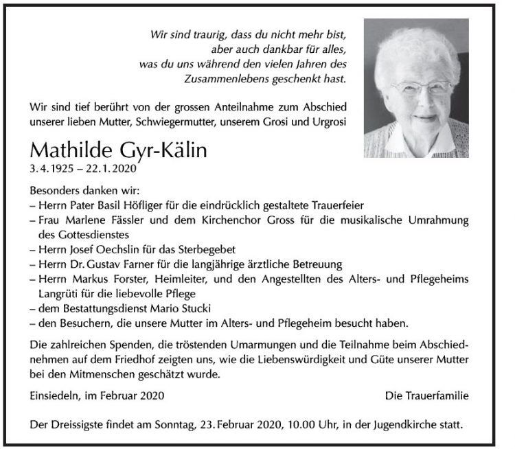 Mathilde Gyr-Kälin