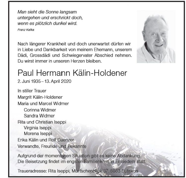 Paul Hermann Kälin-Holdener