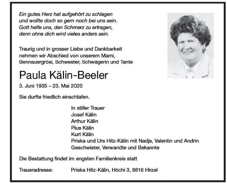 Paula Kälin-Beeler