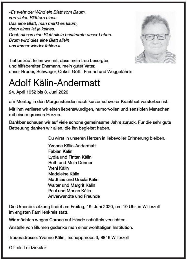 Adolf Kälin-Andermatt