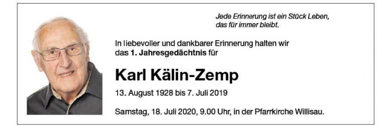 Karl Kälin-Zemp