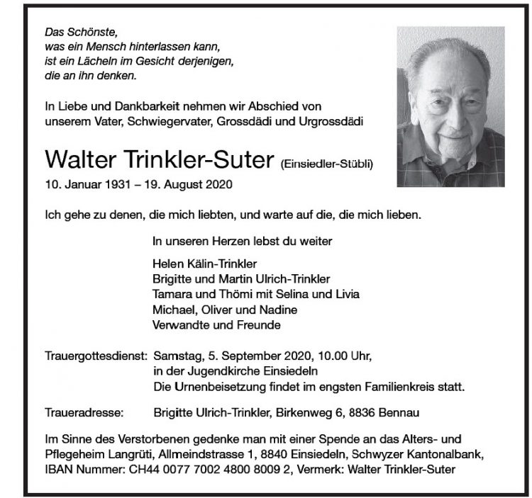 Walter Trinkler-Suter