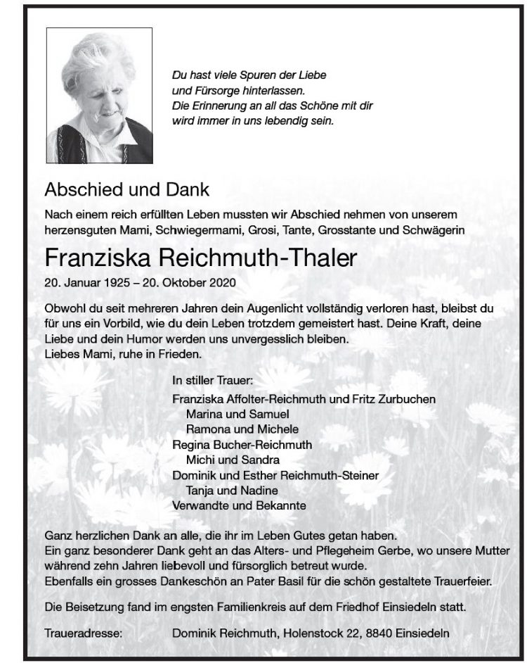Franziska Reichmuth-Thaler