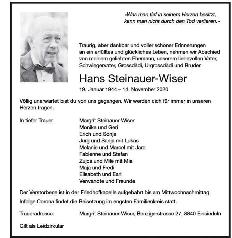 Hans Steinauer-Wiser