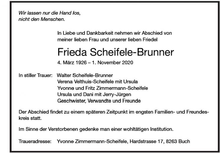 Frieda Scheifele-Brunner