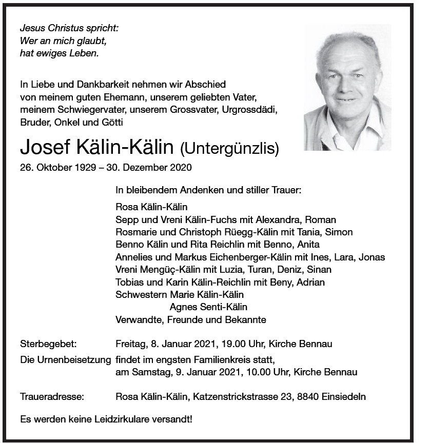 Josef Kälin-Kälin (Untergünzlis)