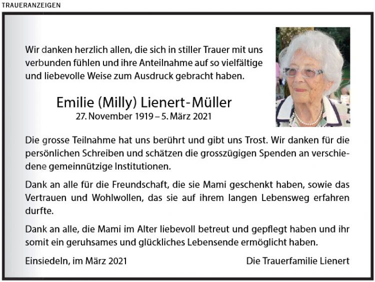 Emilie (Milly) Lienert-Müller
