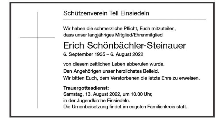Erich Schönbächler-Steinauer