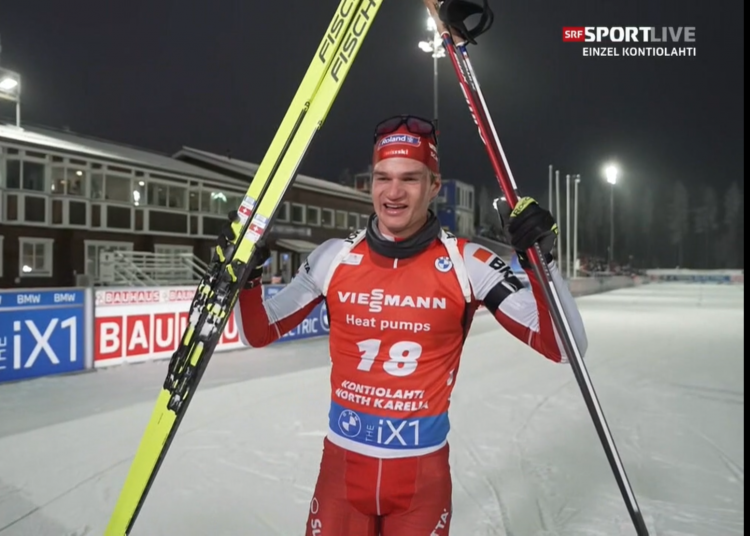 Sensationell: Niklas Hartweg holt seinen ersten Weltcup-Biathlon-Podestplatz