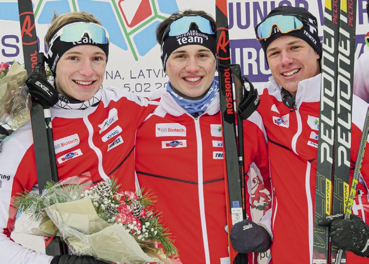 Medaillen-Nummern 9 bis 12  im Ski-OL in Lettland