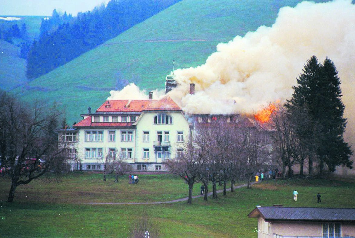 Heute vor 50 Jahren brannte das Krankenhaus Einsiedeln
