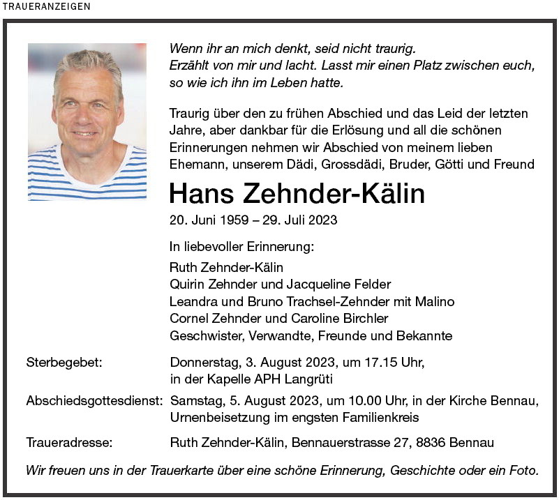Hans Zehnder-Kälin